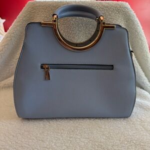 Baby Blue Faux Leather Purse Hand Bag